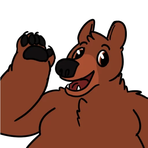 anime, l'orso, orso piccolo, orso di grishka, orso seduto cartone animato