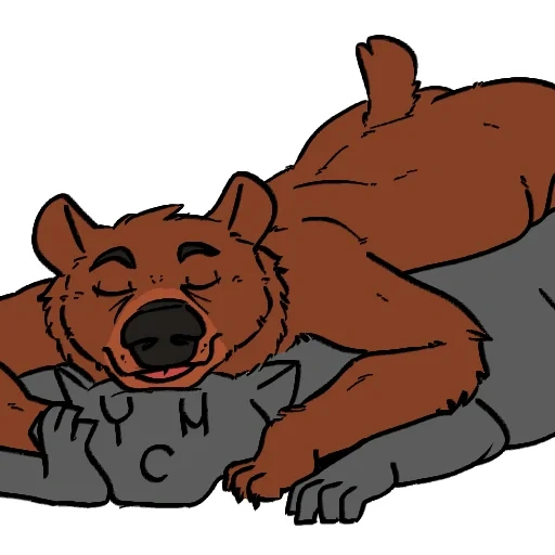 l'orso, orso piccolo, orso addormentato, orso grizzly, cartone animato dell'orso