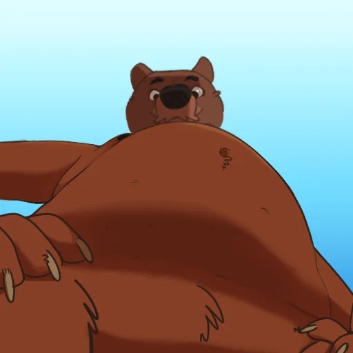 anime, urso, besta gorda, urso, urso vore gordura