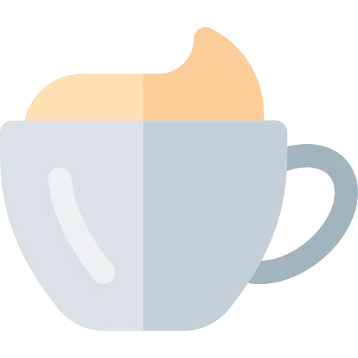 café icono, copa de icono, icono de capuchino, icono de café con leche, icono taza de café