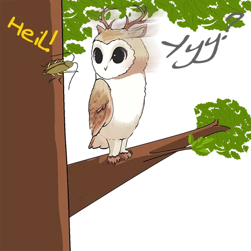 owl, hibou hibou, branches de hibou, chouette de dessin animé, dessins animés de hiboux