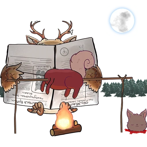cerf, reindeer, caricature de l'auteur, christmas reindeer, cerf du père noël
