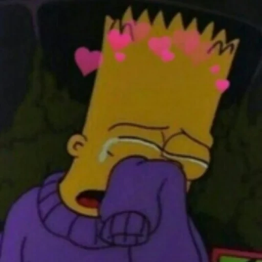 bart simpson, pleurer simpson, les simpsons sont tristes, bart simpson pleure, bart simpson est triste