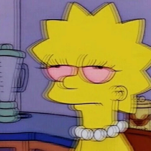 lisa simpson, i von simpson, lisa simpson triste, lisa simpson che fuma, lisa simpson che fuma