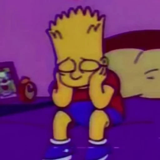 copains, les simpsons, bart simpson, roi arthur, économiseur d'écran de téléphone triste bart simpson