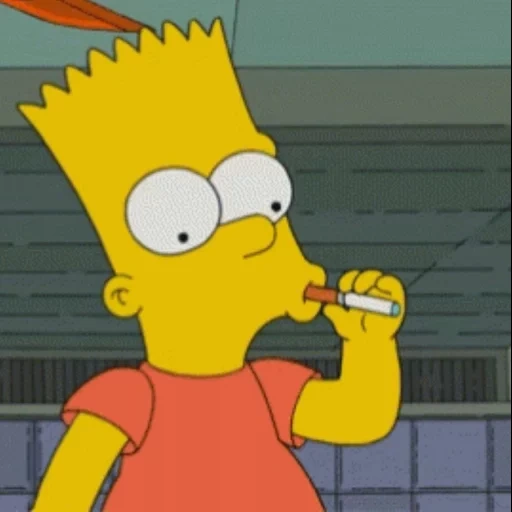 die simpsons, bart simpson, bart simpson raucht, fotos von simpsons, bart simpson mit einer zigarette