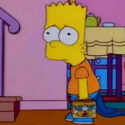 los simpsons, bart simpson, simpson está triste, bart simpson está triste, bart simpson está triste