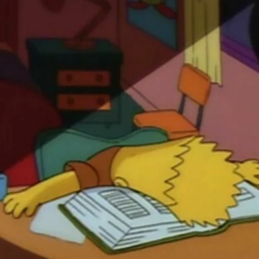 los simpsons, bart simpson, lisa simpson, homero simpson, bart simpson en el escritorio