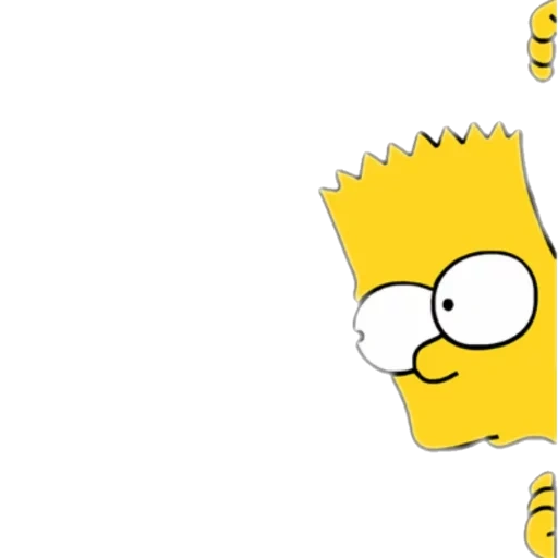 the simpsons, bart simpson, awesome simson, bart simpson white background, bart simpson looks out