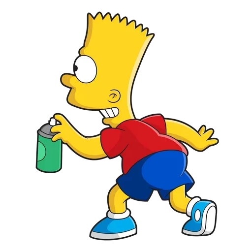 bart, bart simpson, heroes of the simpsons, zeichen im simpson-stil, zeichnung von bart simpson