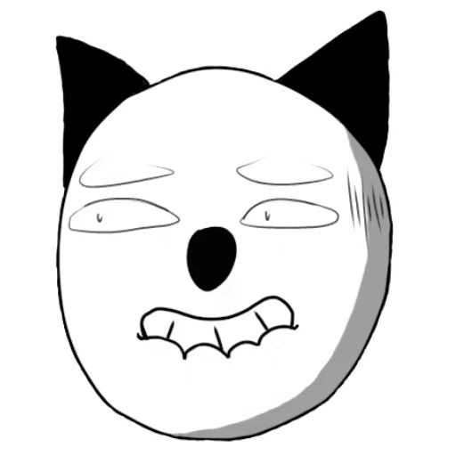 basya, anime, kitty souriant, dessins de croquis, croquis souriants