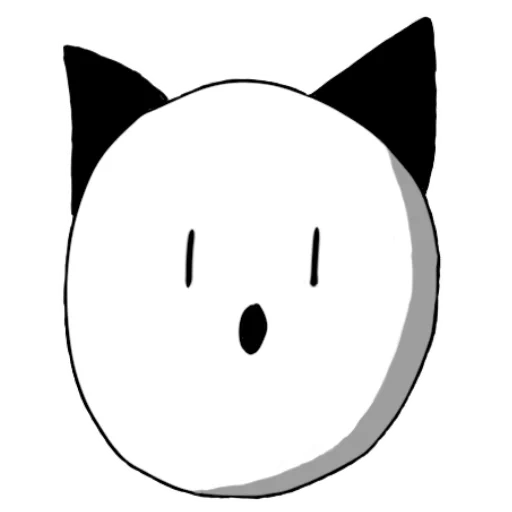 gato, figura, gato sonriente, símbolo de expresión, mapa de boceto sonriente