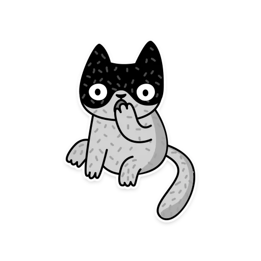 kucing, kucing, kucing, kucing kartun, gambar sketsa kucing dengan emosi yang berbeda