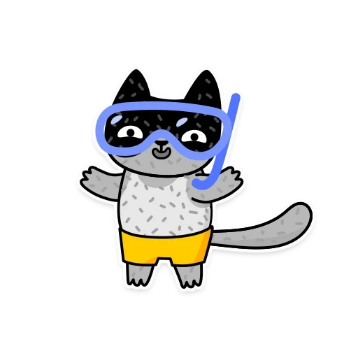 catcula, cartoon cat, katze superheld, das muster der katzenmarke, katze schwimmen cartoon