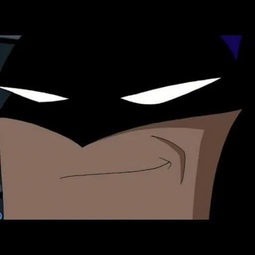 аниме, бэтмен, бэтмен улыбка, ухмылка бэтмена, бэтмен улыбается