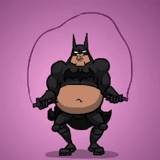 batman, fat batman, batman is funny, fat batman, batman with a paunchy belly