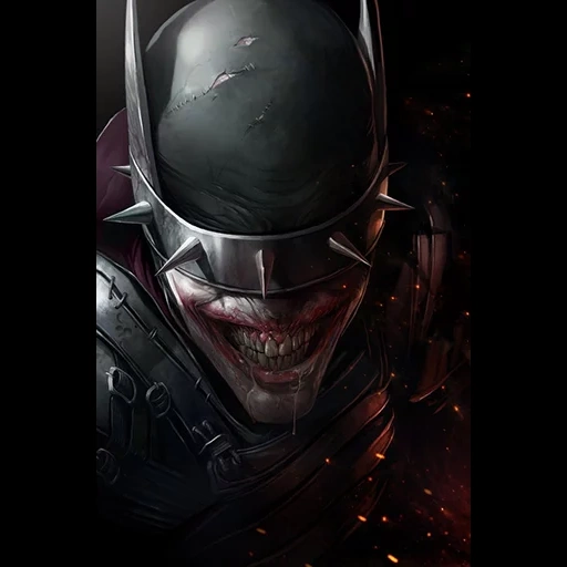 batman, cartoon art, fantasy world, laughing batman, the darkest knight batman
