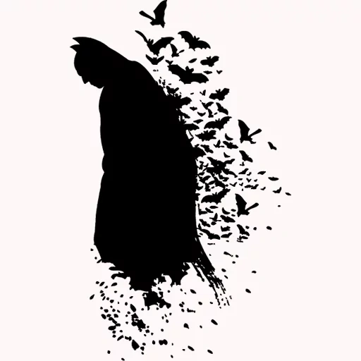 hombre murciélago, silueta postster, silueta de batman, silueta de batman, silueta de batman de sombra