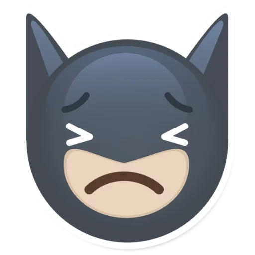 batman, emoji batman, batman watsap, ekspresi kucing tertawa