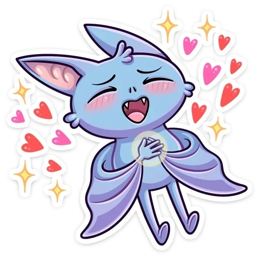 lovely, character, pokemon stickers, betsy bat, betsy the mouse