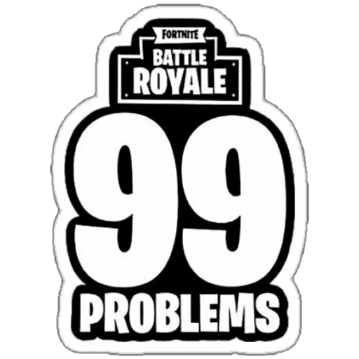 juego, signo, 99 preguntas, 99 problems, fortnite logo