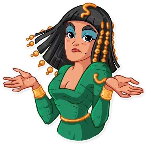 cleopatra, los personajes de la princesa, caricatura de cleopatra