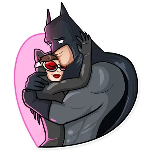 batman, croquis, catwoman
