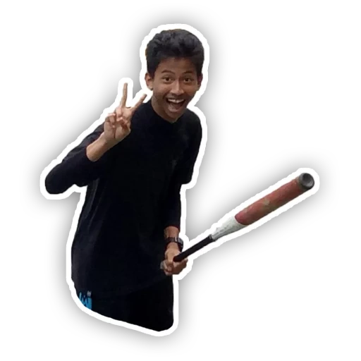 asiático, menino, pubg pubg, menino segurando um taco de beisebol, história de terror charlie noite