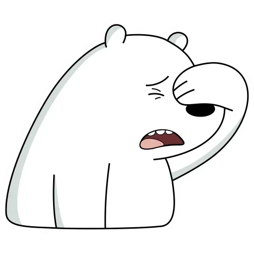 white, cubs are cute, polar bear, bear is funny, cartoon bear