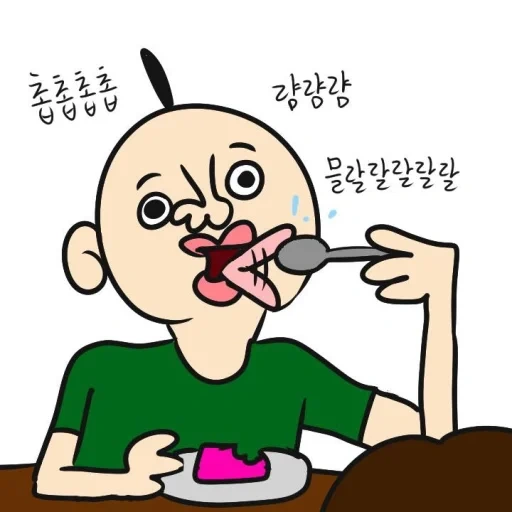 comer, humano, garoto, coma o desenho, o homem come arroz