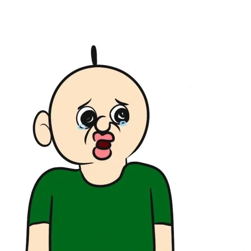 humano, garoto, vector ricky, baldie man, cartoon sobre baldi