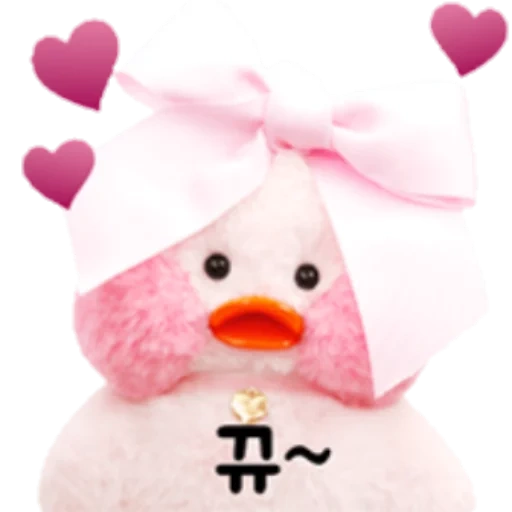 duck lalafanfan, le canard de lalafanfan est rose, duck lalafanfan jouet doux, canard jouet doux lalafanfan, jouet doux du canard de lalafanfan