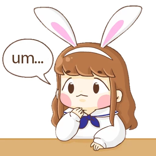 chibi, anime rabbit, anime lucu, anime bunny, karakter anime