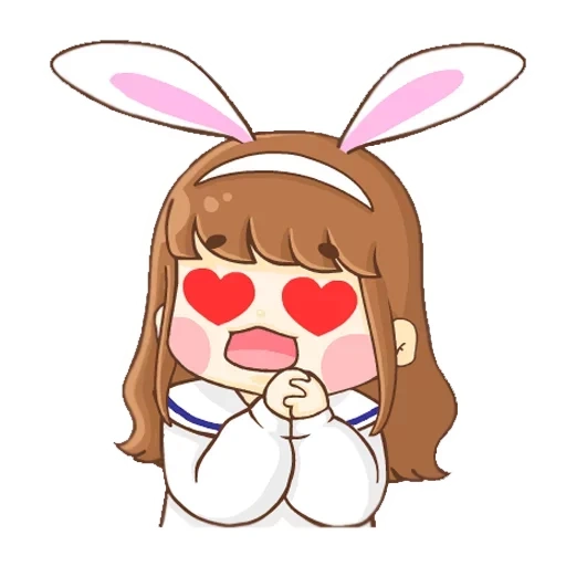bild, chibi bunny, anime süß