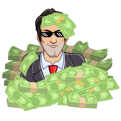 money, human, typical major, businessman with money vector