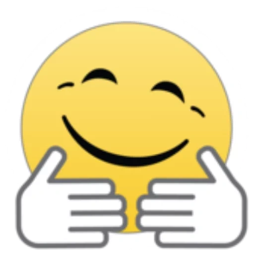 texto, símbolo de expressão, hug emoji, mão sorridente, iphone emoji hugs