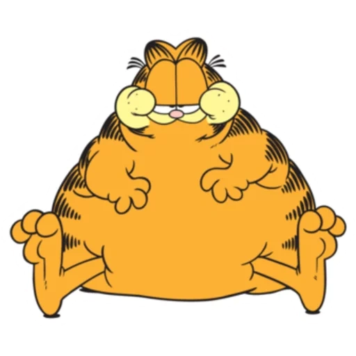 garfield, garfield, garfield est plein, fat garfield, garfield le gros chat