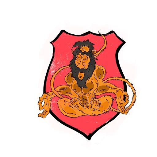 a lion, the male, shield by a lion, leo king, king leo icon