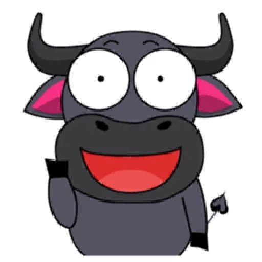 touro, engraçado, personagem, padrão de gado, buffalo line