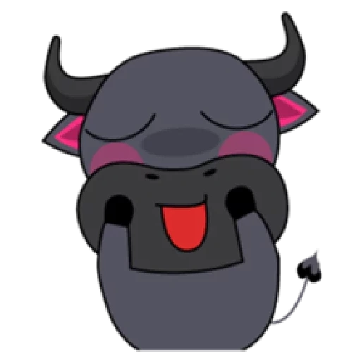 bull, animation, angry bull, bull logo, purple monster