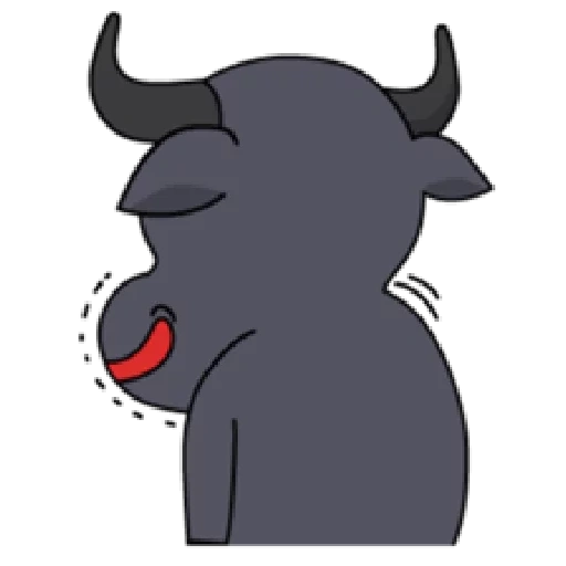 touro, apito, escuridão, gráficos vetoriais, animais de desenho animado