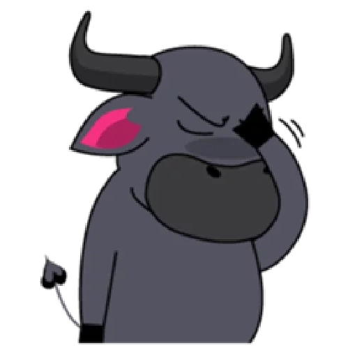 toro, il maschio, bull malvagio, animale dei cartoni animati di due gambe
