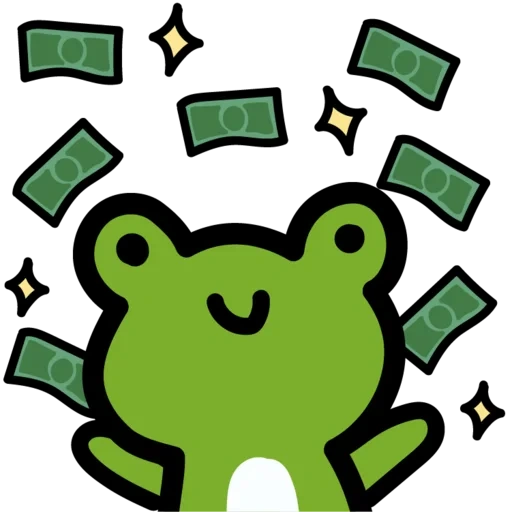 katak, uang, katak kawaii, chi wa-wa frog, gambar katak itu lucu