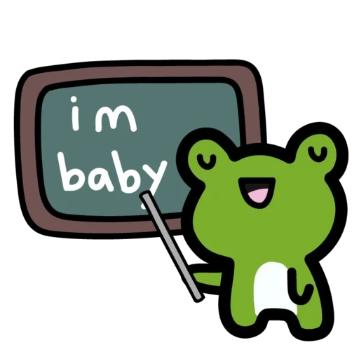 small, chalk plate, frog icon, cute frog pattern