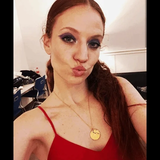 makeup, young woman, basic makeup, makeup every day, makeup to a red dress