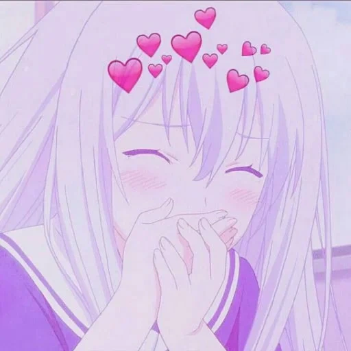anime sokhra, anime yang indah, hati anime, kartu pos picchi yang indah, gadis anime adalah hati