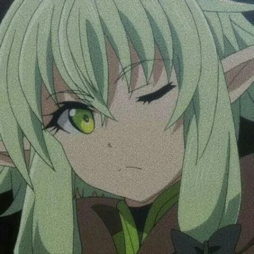 anime, anime elf, karakter anime, tangkapan layar elf killer goblins