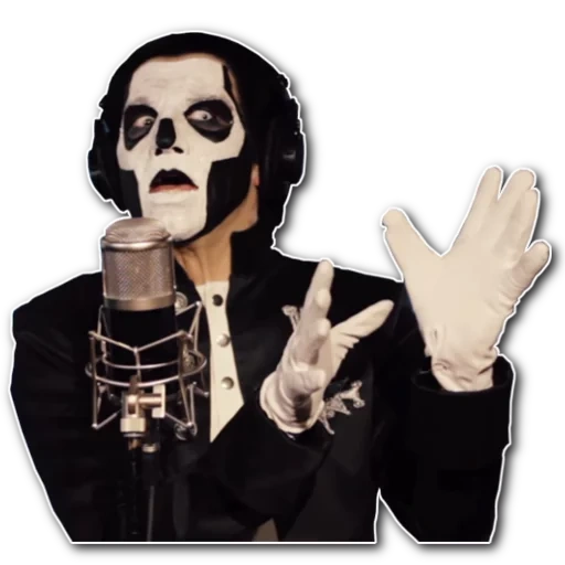 geist, ghoulette gesicht, papa emeritus 3, papa emeritus copia, der sänger der geistergruppe