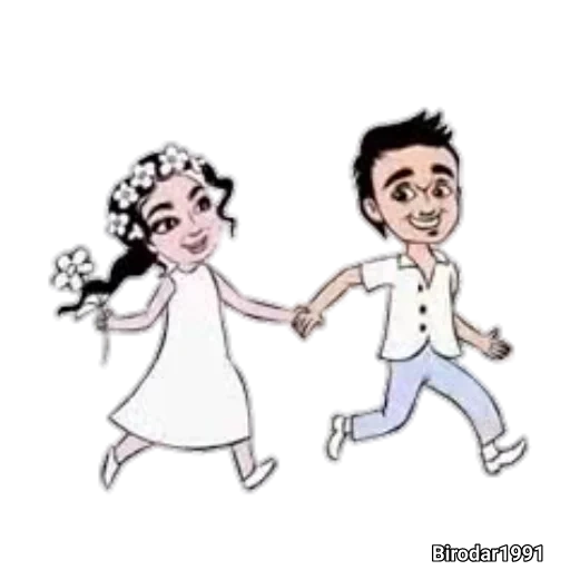 pernikahan, pernikahan, gambar pernikahan, kartun pengantin pengantin, cartoon bridegroom groom