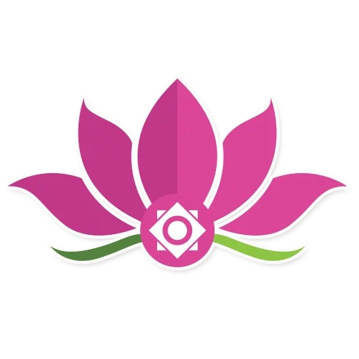 lotus, fleur de lotus, fleur du logo, silhouette de lotus rose, logo de flower paradise